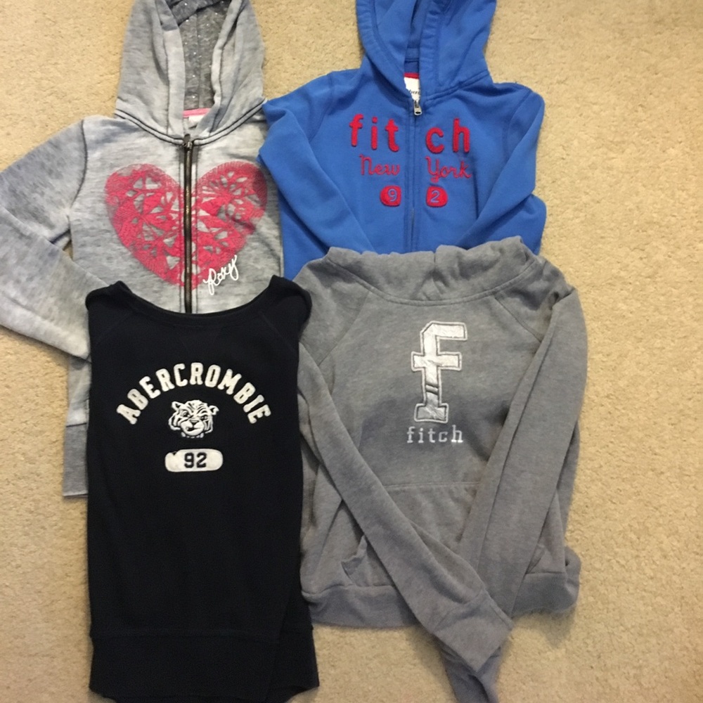 Bundle of girls sweatshirts.