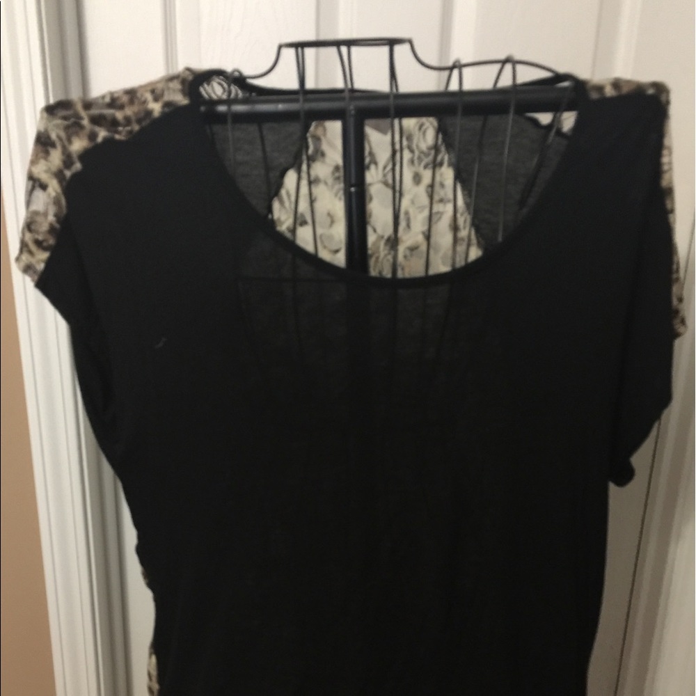 WOMENS PLUS SIZE LEOPARD TOP