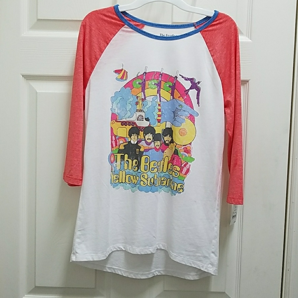 The Beatles Yellow Submarine baseball tshirt