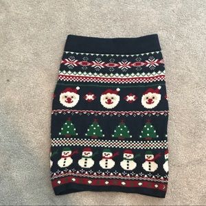 Ugly Christmas sweater pencil skirt