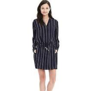 BANANA REPUBLIC Pinstripe NWT Shirt Dress 10 M