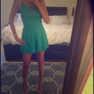 Green romper Lulus