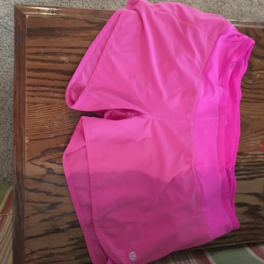 Pink lululemon shorts