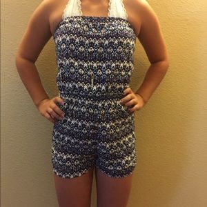 Strappless romper