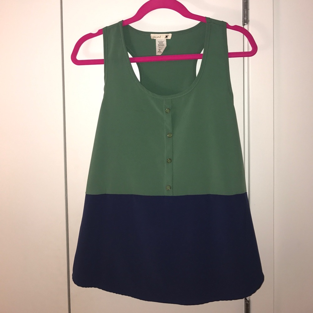 Hunter Green and Navy Blue Summer Top