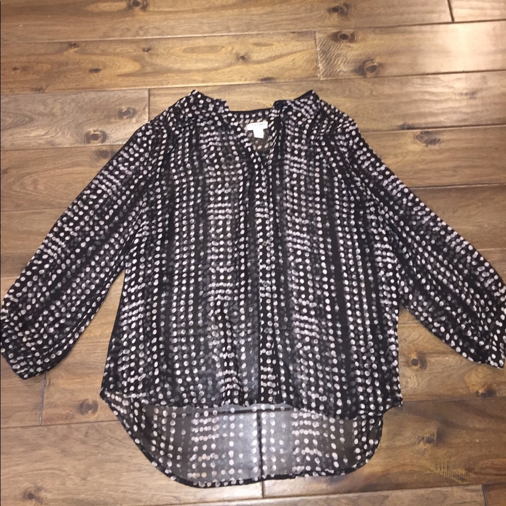 Sheer Polka Dot Blouse