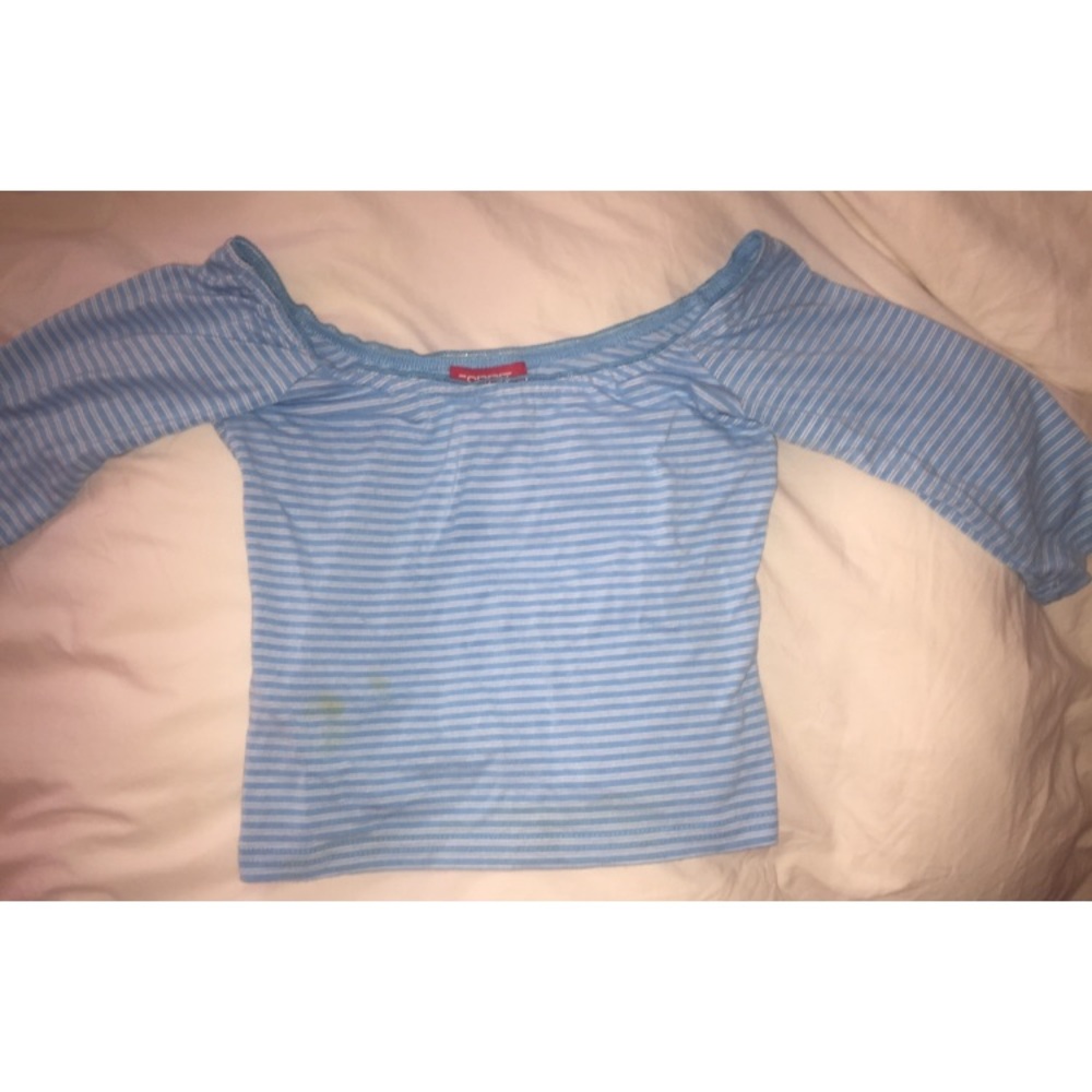 Esprit vintage cropped off the shoulder top