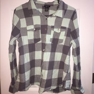 mint and grey flannel