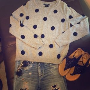 Forever 21 Sweater Grey and Black Small