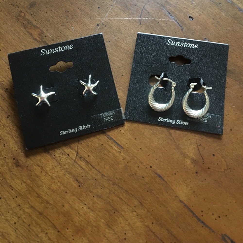 💥NEW!💥 two sets of sterling silver earrings
