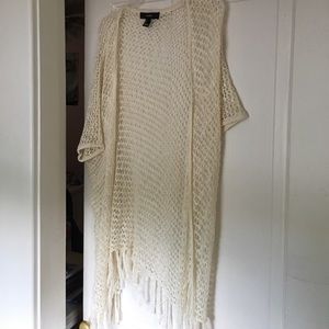 Forever21 Sheer Cream Shawl