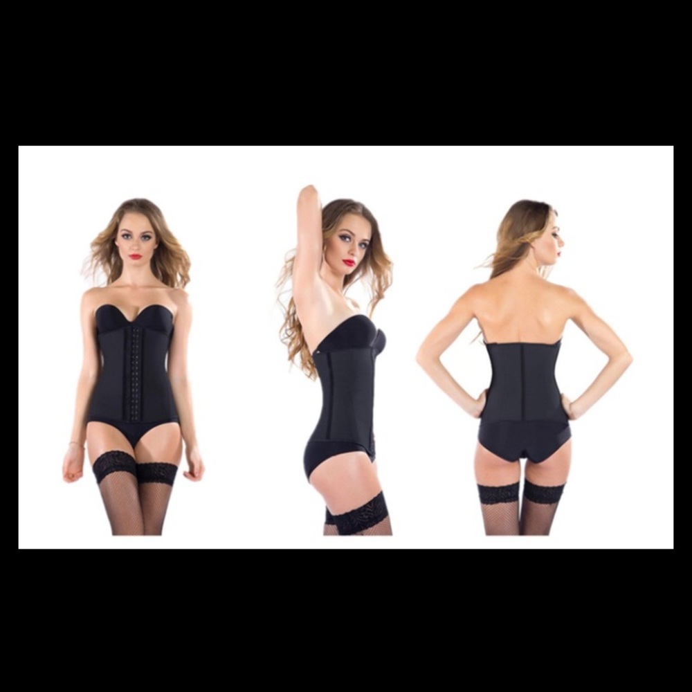 Women's latex body shaper waist trainer