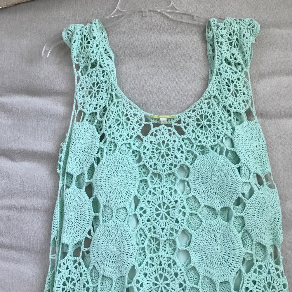 Turquoise Crochet Dress