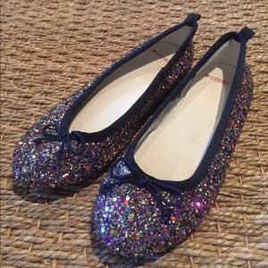 J.Crew Girls' glitter ballet flats pink multi k13