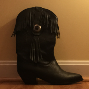 Vintage ACME Women's Leather Fringe Western Boot