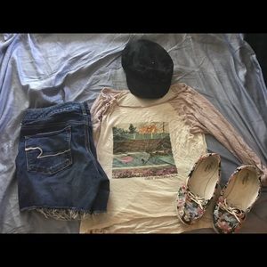 Super cute Obey/ American eagle bundle