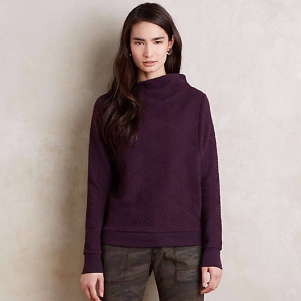 {Postmark} Jura Funnel Neck Pullover Purple