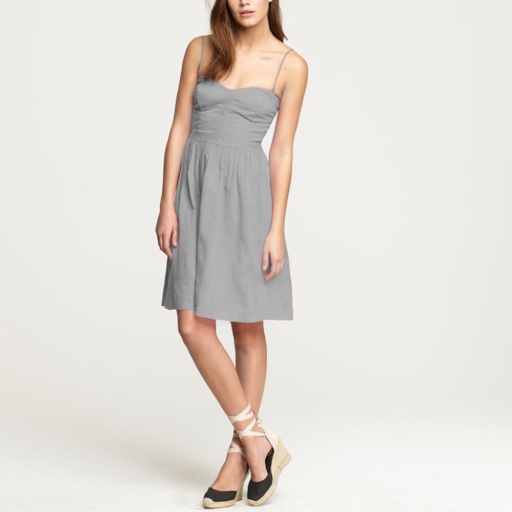 J. Crew Taupe Strapless Dress