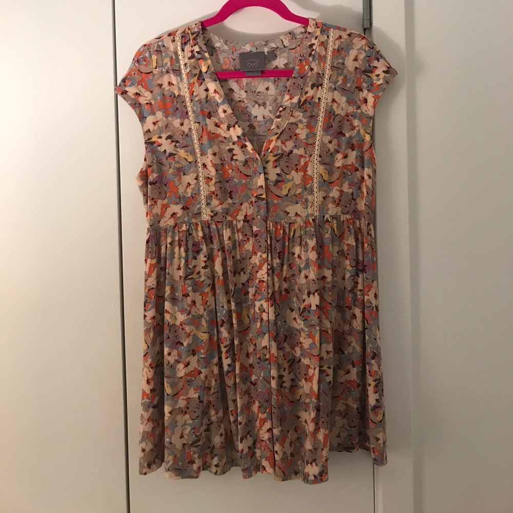Floral Tunic Button Down