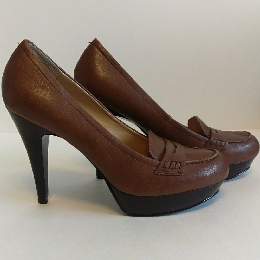 Nine West Heeled Penny Loafers - Size 10M