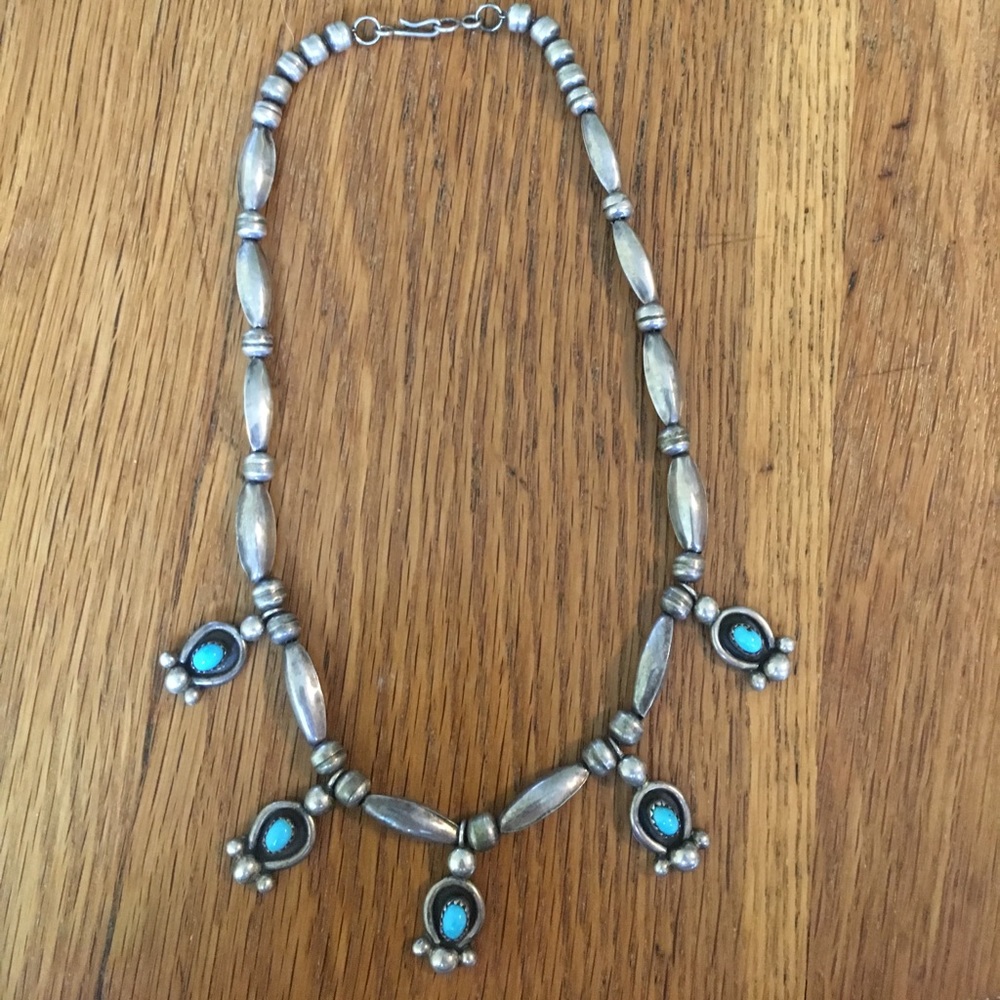 Signed squash blossom necklace