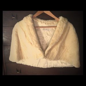 50s Vintage faux fur capelet