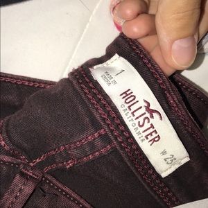 Maroon jeans from hollister size 1
