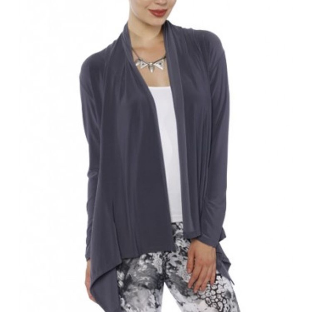 Grey Open Front Jacket