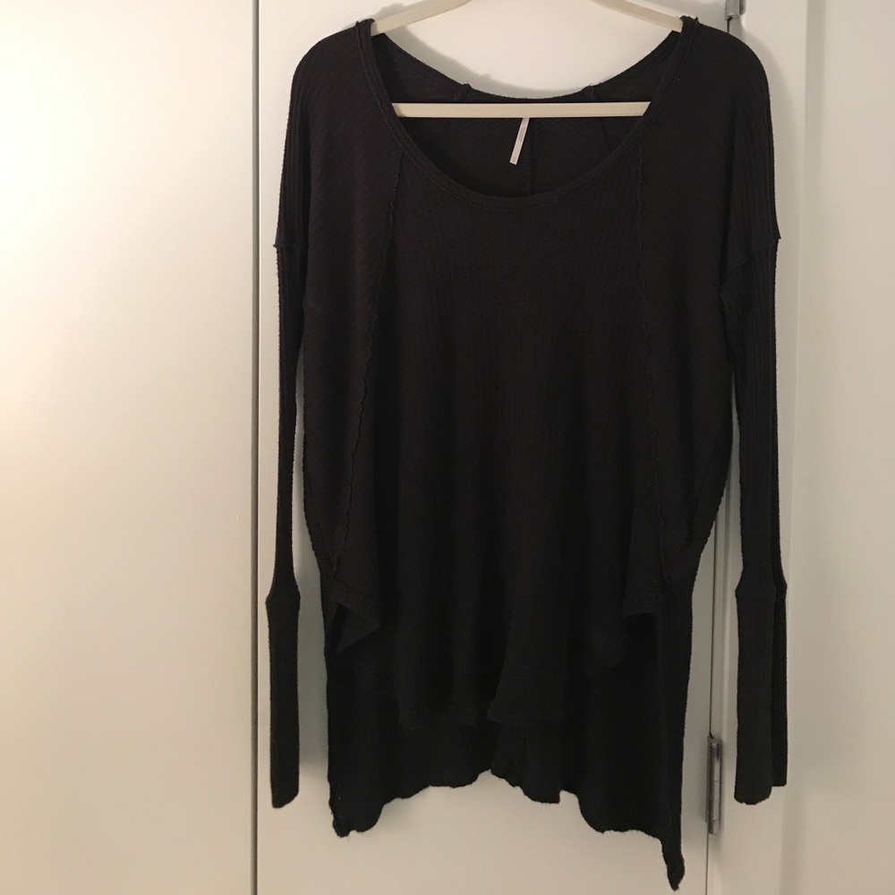 Waffle Knit Free People Top