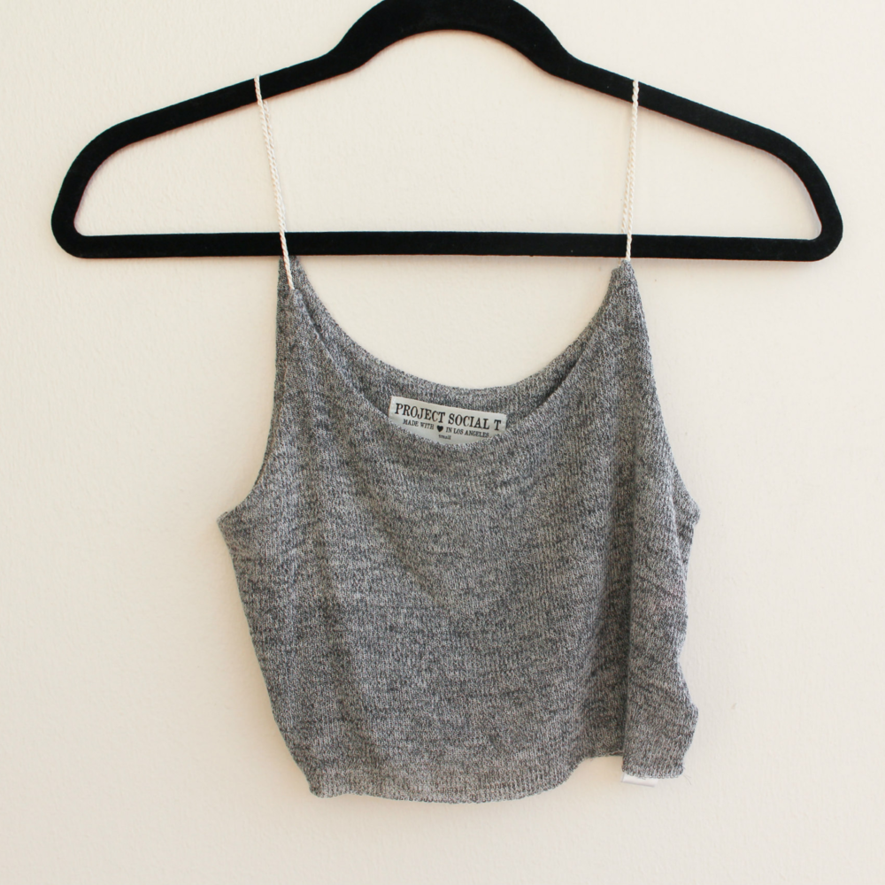 Urban Outfitters Knit Gray Crop Tank