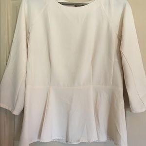 Cream peplum top