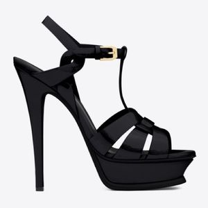 YSL BRAND NEW TRIBUTE 105 SANDAL PATENT LEATHER