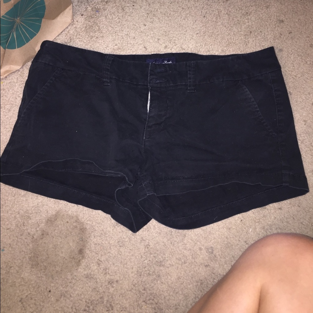 American eagle black stretch shorts