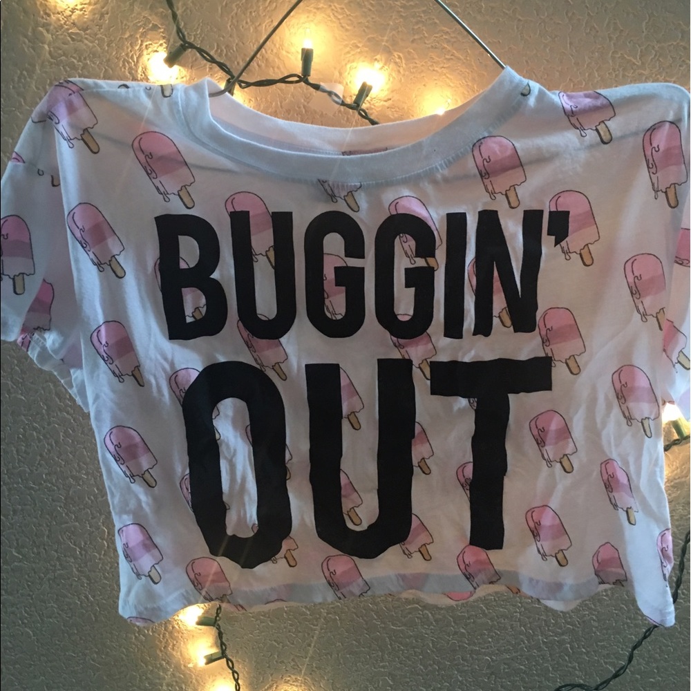 Pink Popsicle Cropped Tee