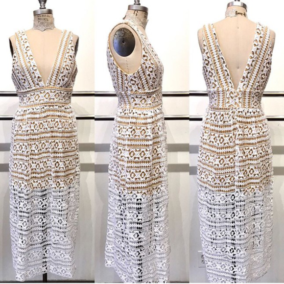 Dresses & Skirts - Lace and Cream Summer Dress