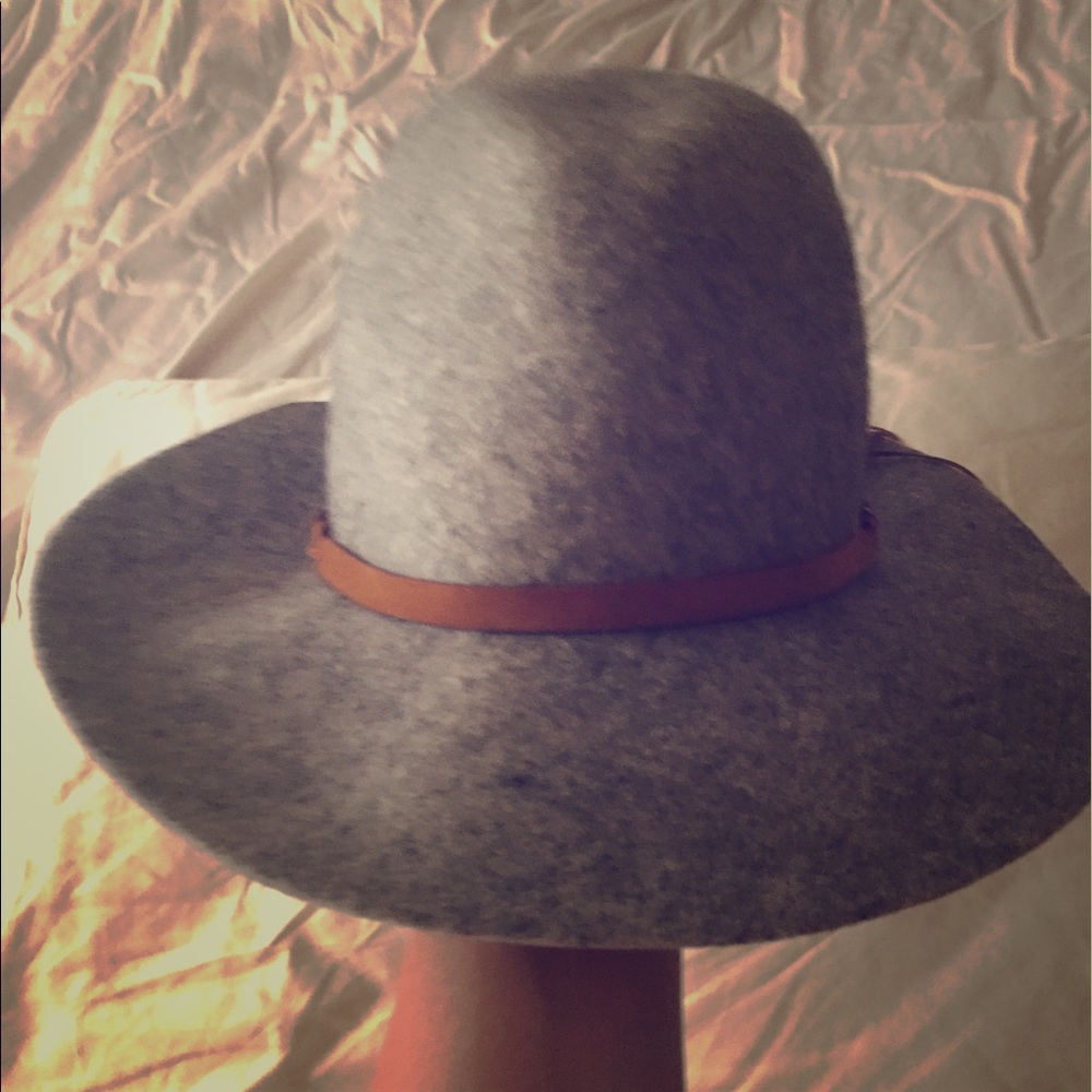 Gray wool hat