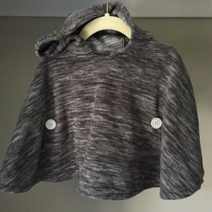 Grey Fleece Poncho, 18-24 Months