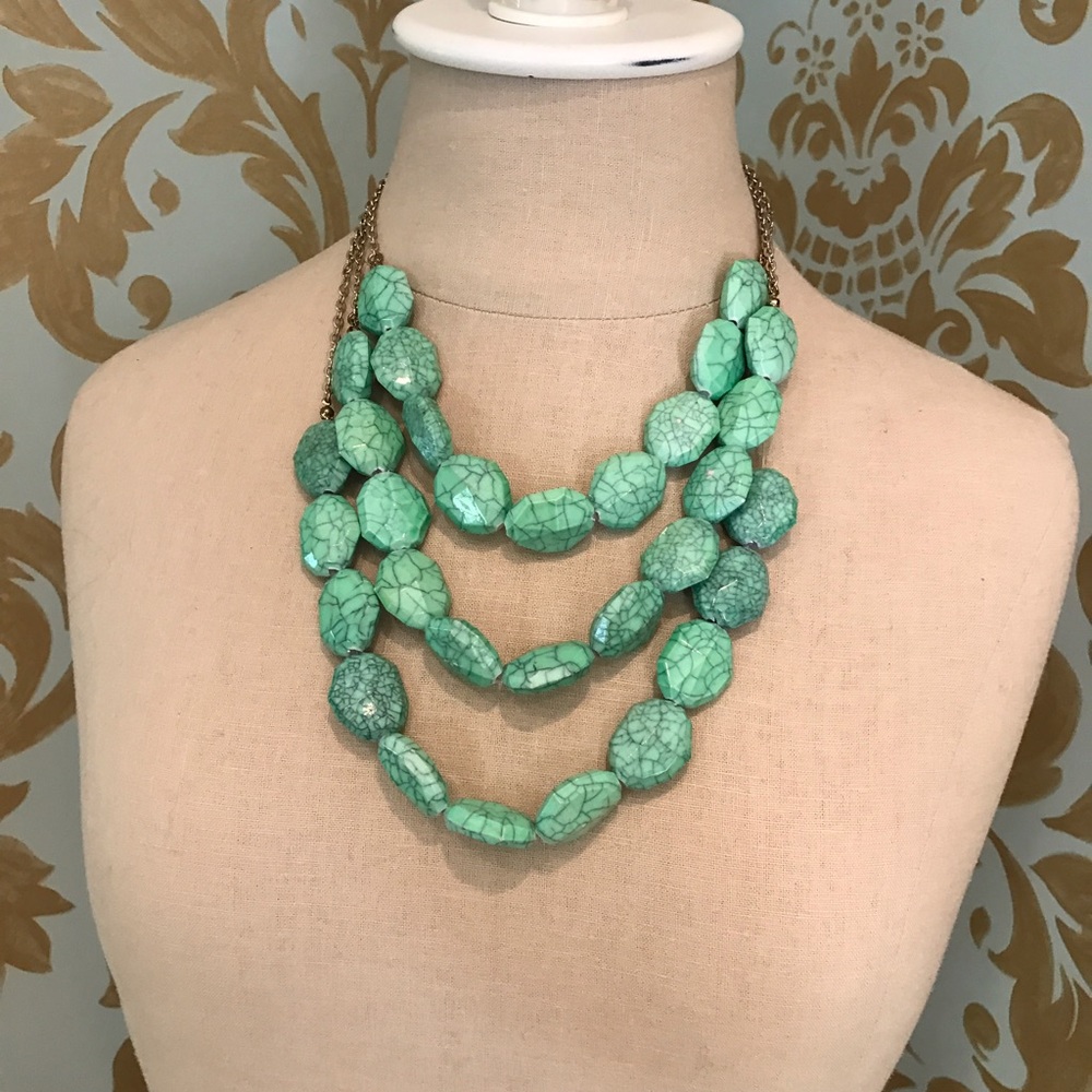 Chunky Turquoise Statement Necklace from Urban
