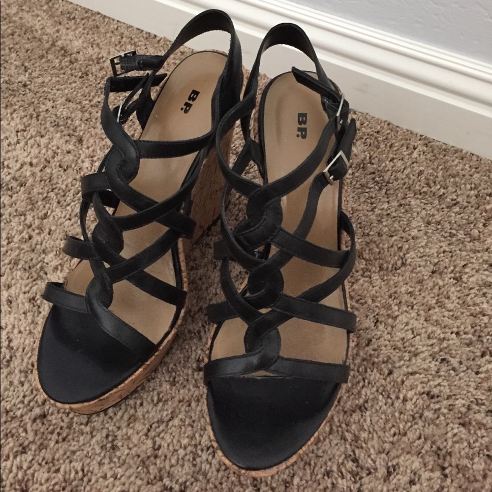 BP Nordstrom black wedges
