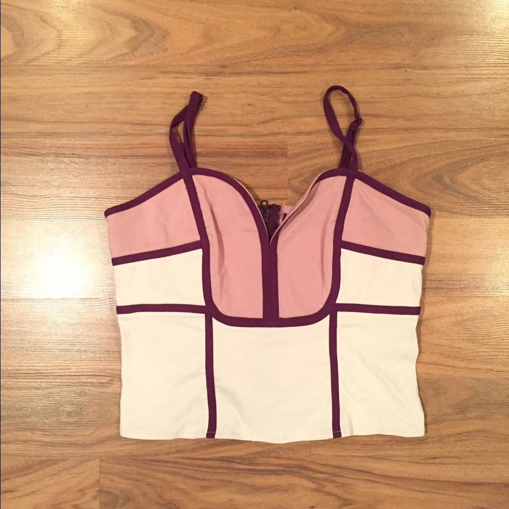 Color Block Crop Top