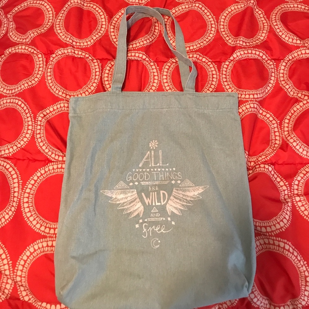 "All Good Things are Wild and Free" Canvas Bag