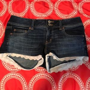 American Eagle Embellished Jean Shorts