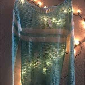 American Eagle Aqua Sweater