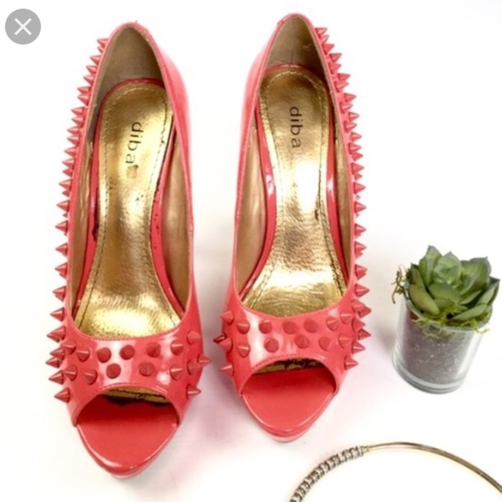 Diba Cantaloupe Studded Heels NEVER WORN