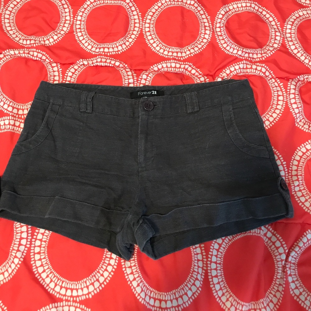 Forever 21 Gray Safari Shorts