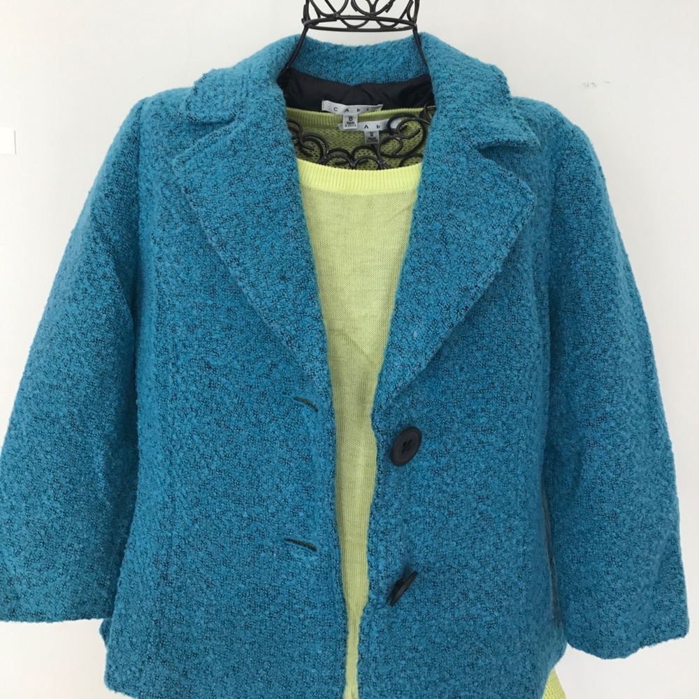 Turquoise Waistline Cabi Jacket