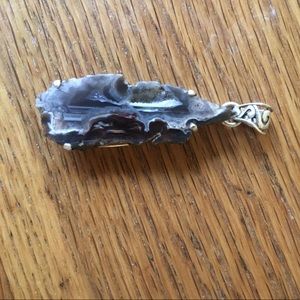 Petrified wood pendant