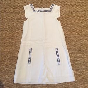 Jacadi girls' white embroidered dress