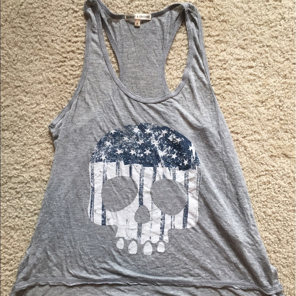 Summer tank top with skull design