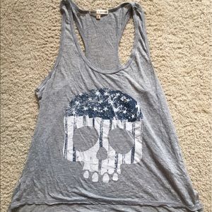 Summer tank top with skull design